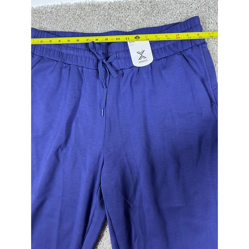 Xersion Scuba Luxe Jogger Pants XXL Blue Athletic Lounge Stretch NWT - Picture 2 of 9